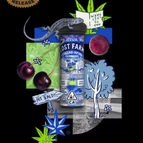 Lost Farm Gummies 10mg Black Cherry x HUF OG Kush Live Resin Gummies