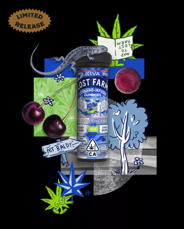 Lost Farm Gummies 10mg Black Cherry x HUF OG Kush Live Resin Gummies