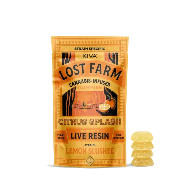 10mg Citrus Splash x Lemon Slushee Live Resin Gummies Lost Farm Live Resin Gummies