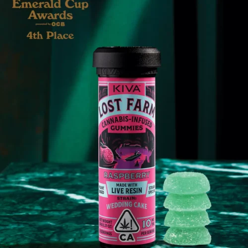 Lost Farm Edibles near met - 10mg Raspberry x Wedding Cake Live Resin Gummies