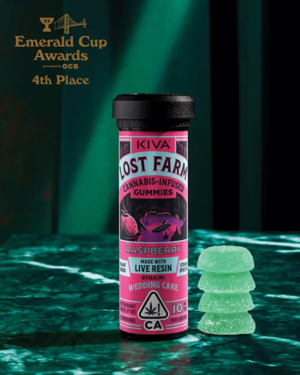 Lost Farm Edibles near met - 10mg Raspberry x Wedding Cake Live Resin Gummies