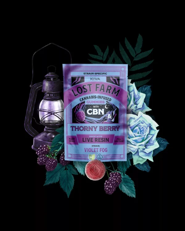 10mg Thorny Berry x Violet Fog Live Resin Gummies Buy Lost Farm Edibles near me