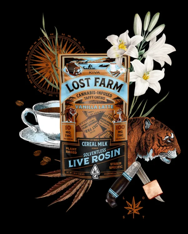 10mg Vanilla Latte x Cereal Milk Live Rosin Chews Buy Lost Farm Edibles Near Met
