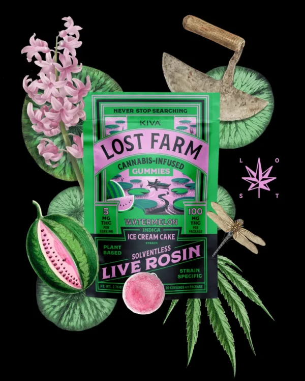 10mg Watermelon x Ice Cream Cake Live Rosin Gummies live rosin gummies