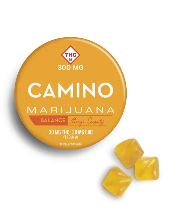 30mg 30mg CBD Balance Mango Serenity High Dose Camino Balance Gummies